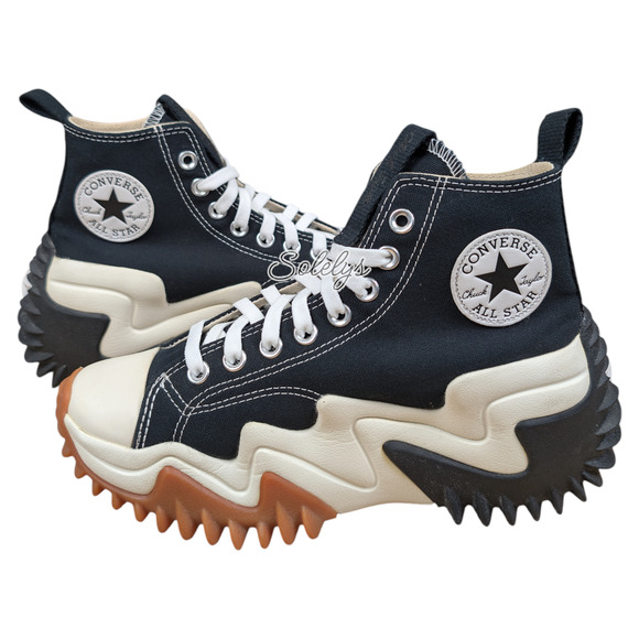 Converse Run Star Motion CX Platform High Top Black White Gum Sneaker Womens 8 - Picture 1 of 10